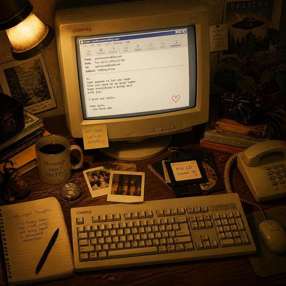 The good ole days of email (Canva AI). The detail in this image is impressive!
