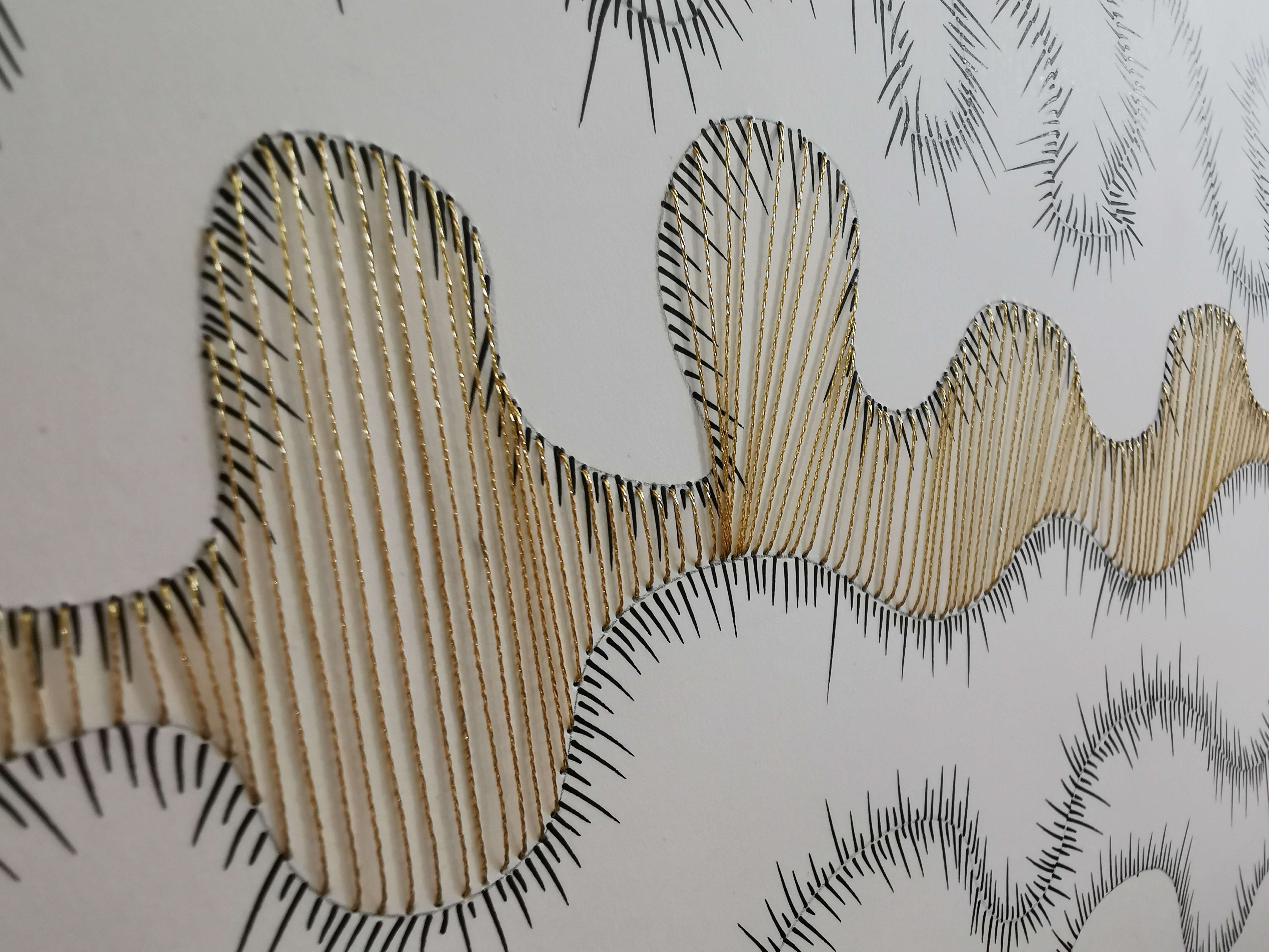 embroidery paper art detail