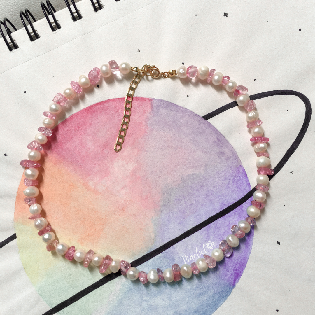 Choker pink glitter
