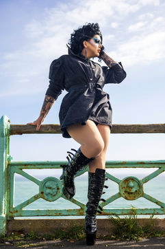 Photo of Brighton-based Drag Queen, Ex-Girlfriend. Taken by freelance photographer T Clarke Freelance.