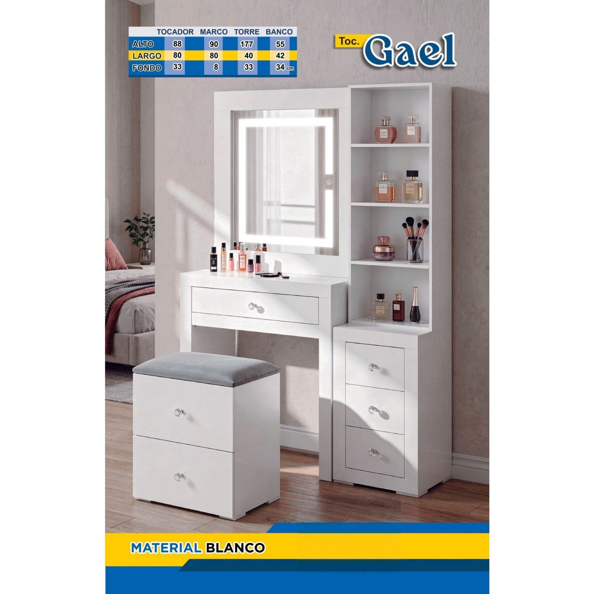 TOCADOR BLANCO MOD. GAEL