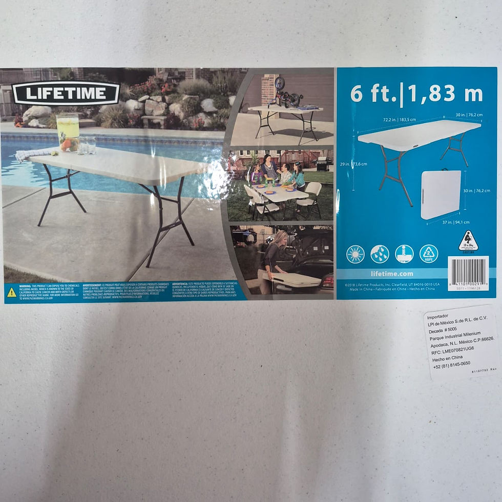 Miniatura: MESA PLEGABLE PORTAFOLIO LIFETIME 1.80M