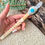 Thumbnail: Herkimer Diamond and Turquoise Healing Wand