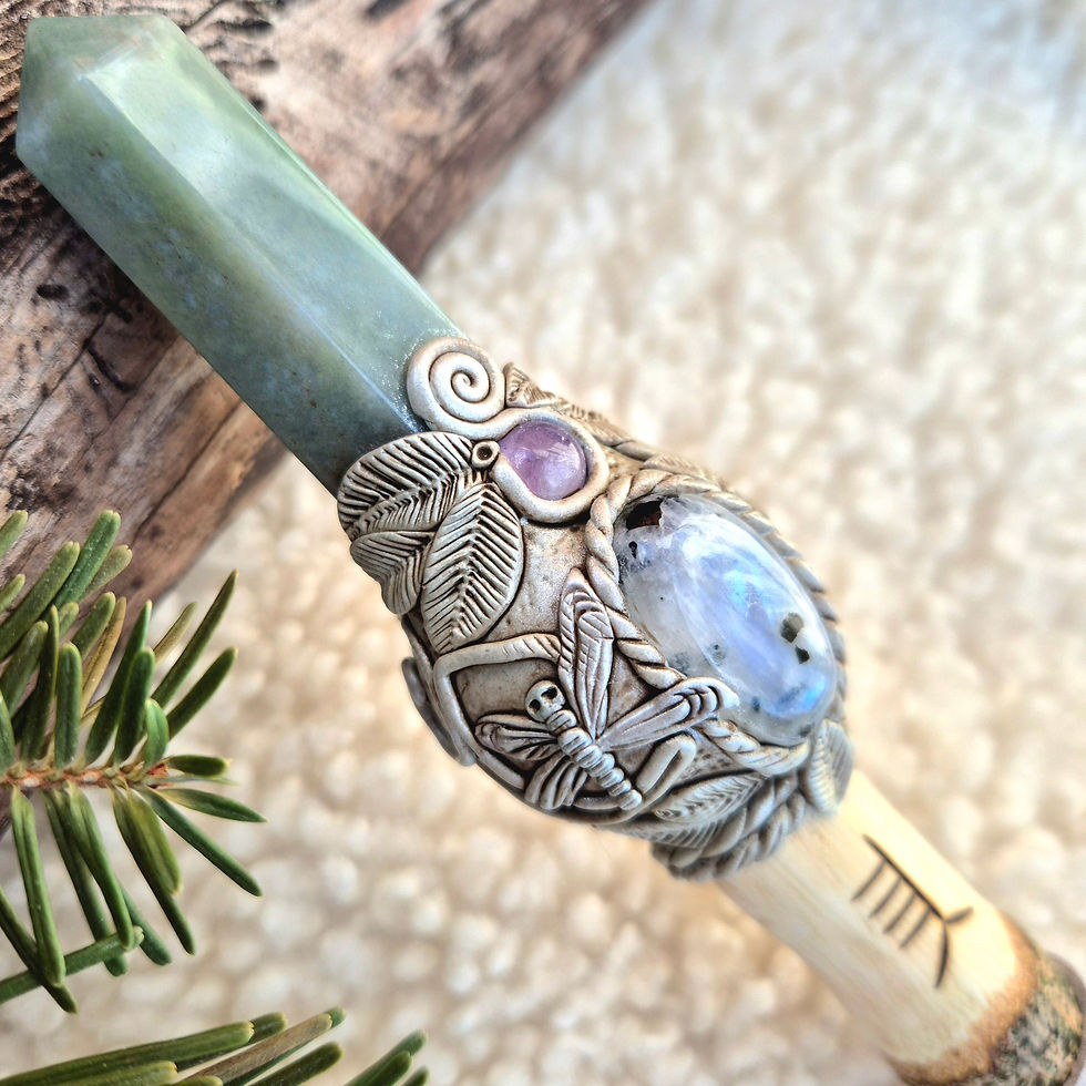 Thumbnail: Wand of Metamorphosis with Rainbow Moonstone 