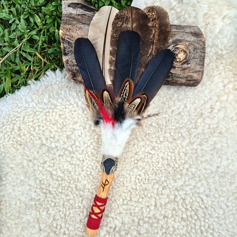 Thumbnail: Protector Smudge Fan with Shungite and Crow