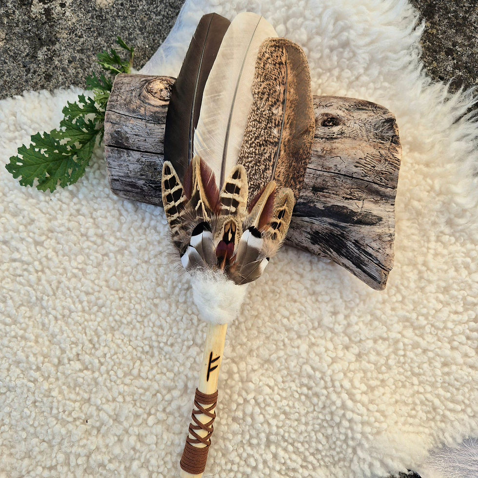 Thumbnail: Abundance Feather Smudge Fan with Sweet Chestnut