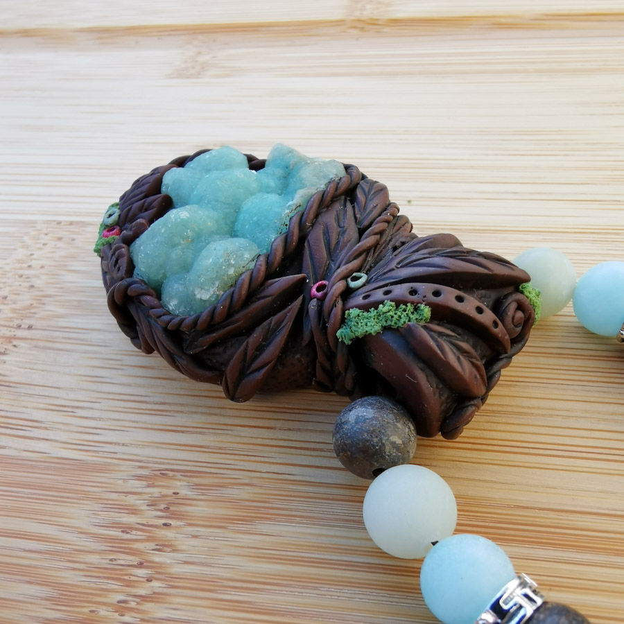 Thumbnail: Raw Hemimorphite Necklace 