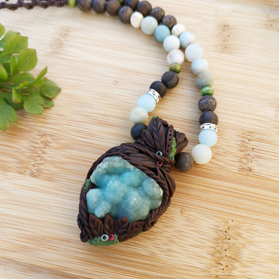 Thumbnail: Raw Hemimorphite Necklace 