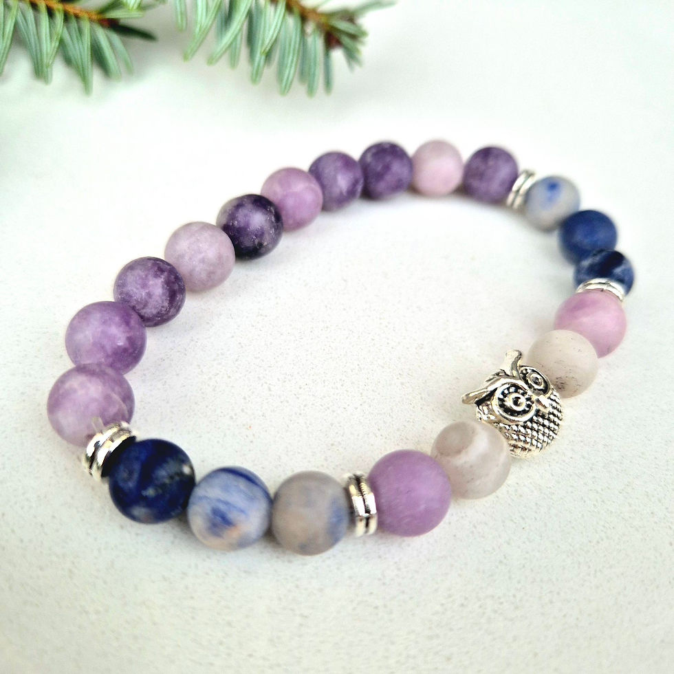 Thumbnail: Speak Your Truth Bracelet with Lepidolite & Sodalite 