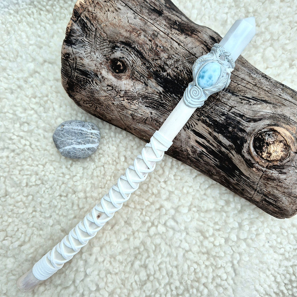 Thumbnail: Magic Wand of Water, with Larimar and Willow 