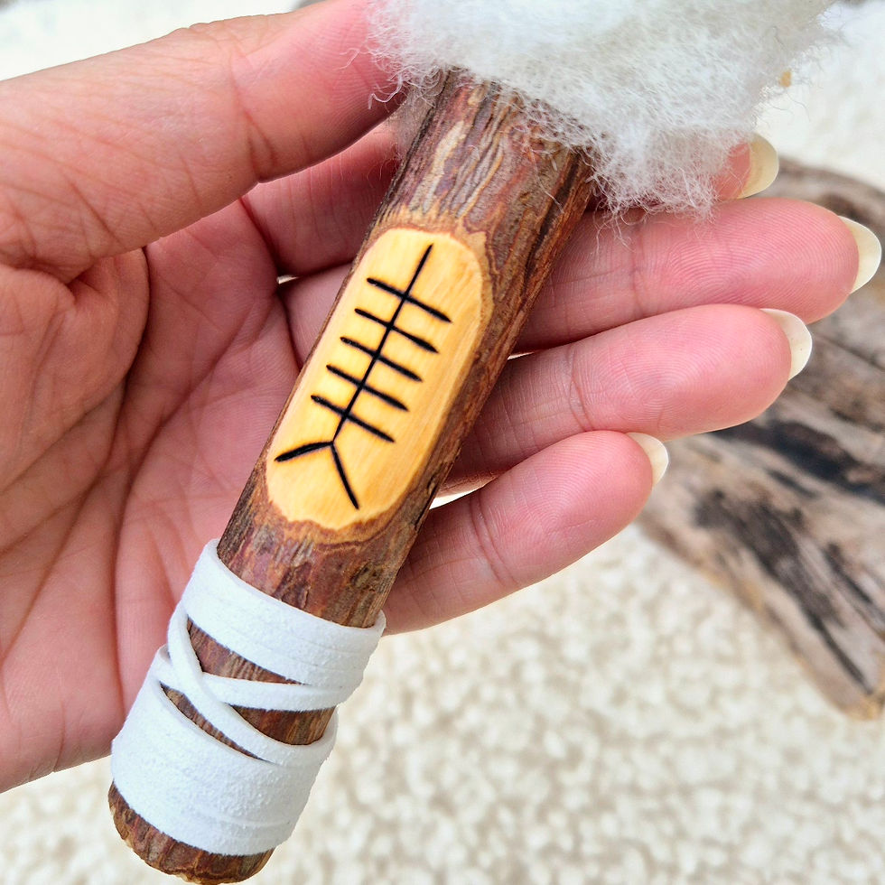 Thumbnail: Yew Smudge Fan with Crow