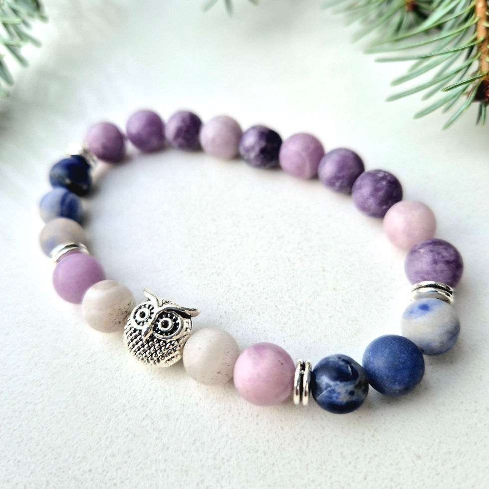 Thumbnail: Speak Your Truth Bracelet with Lepidolite & Sodalite 