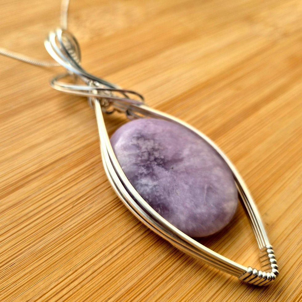 Thumbnail: Lepidolite Healing Crystal Necklace 