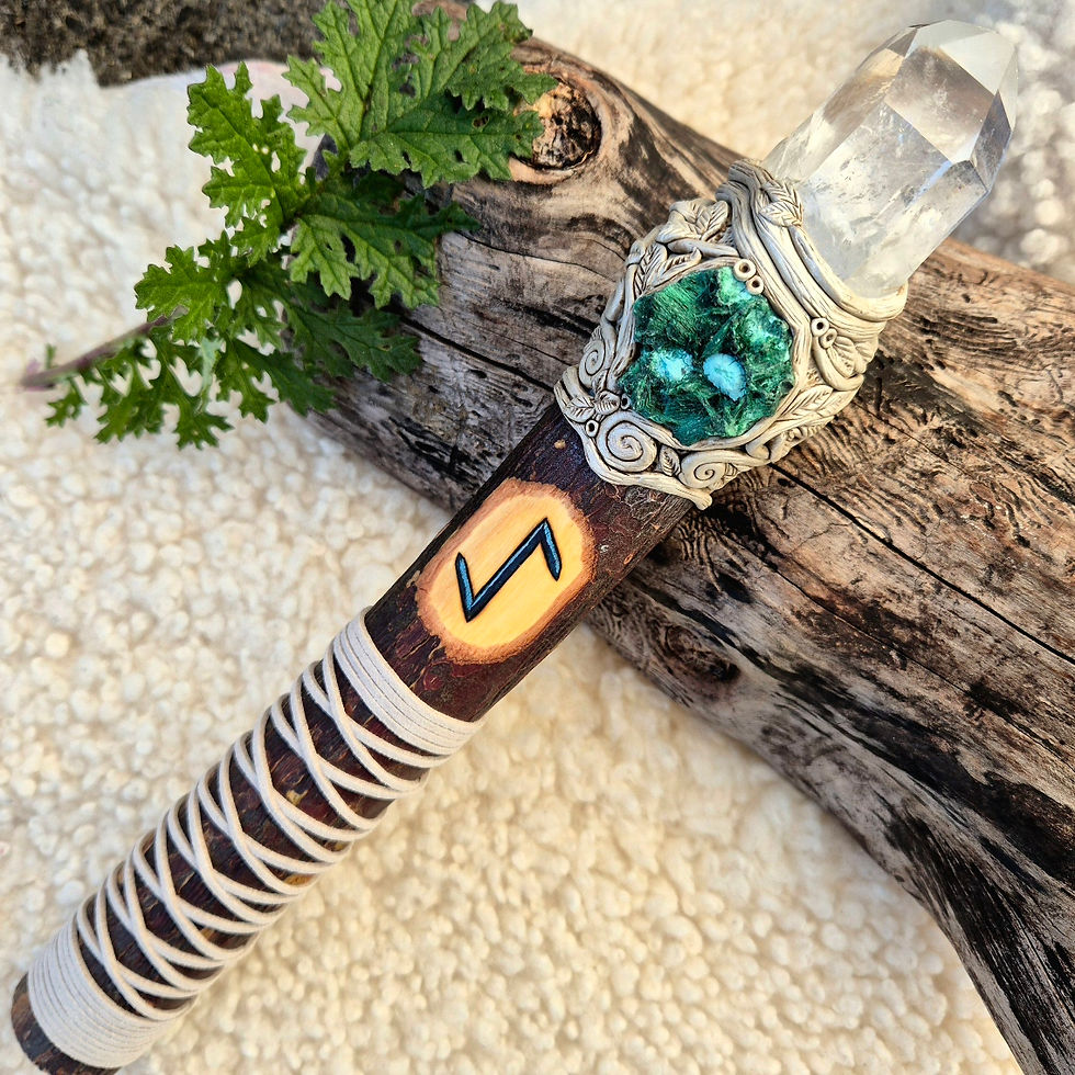 Thumbnail: Viking Ceremony Wand, with Yew