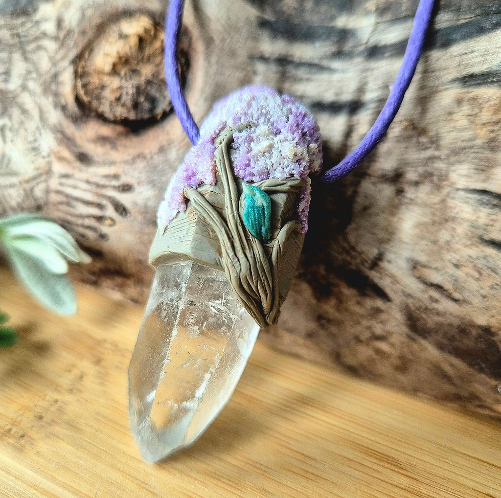 Thumbnail: Blossom Necklace with Clear Quartz 