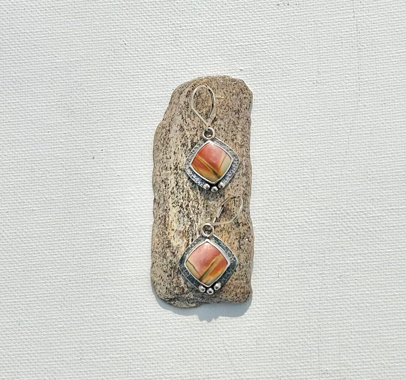 Sterling Red Creek Jasper earrings