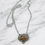 Thumbnail: lace agate oval necklace in sterling and fine silver