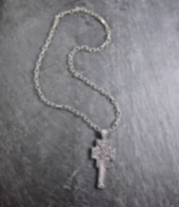 Fahan Mura Celtic Crosson 18 inch sterling chain