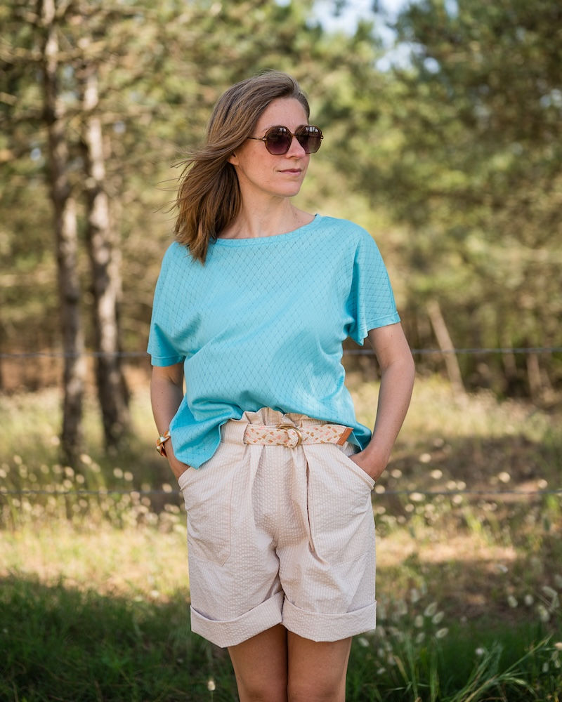 Miniature : Top Milk écailles Turquoise