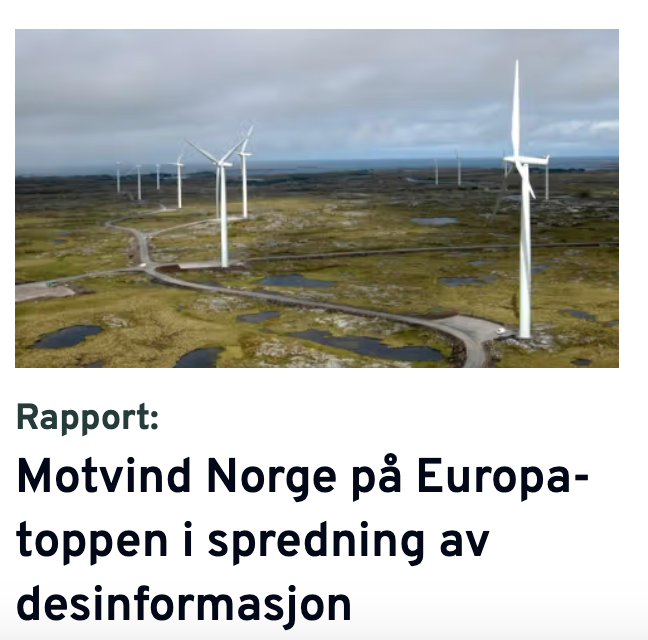 Fra forsiden til nettstedet Energiogklima.no (skjermdump)