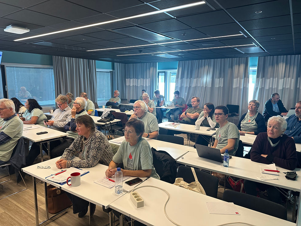 Engasjerte nøkkelpersoner fra hele landet møttes ved Gardermoen 10.-12.oktober 2025. (foto: Motvind Norge)