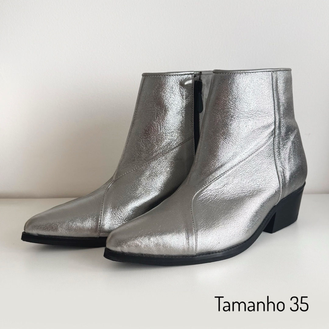 Bota Space prata metalizado