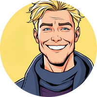 cartoon image of a good-looking Swedish man