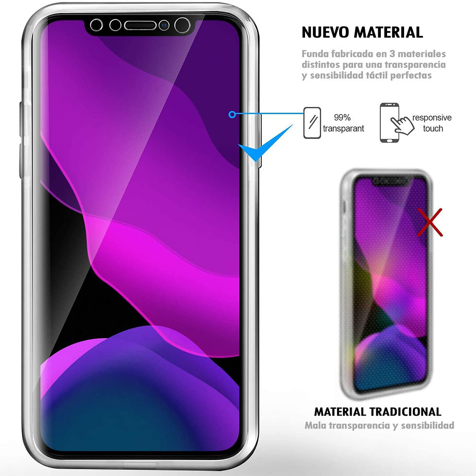 Miniatura: Funda 360 Transparente para iPhone 14 13 12 11 Integral Antiamarilleo