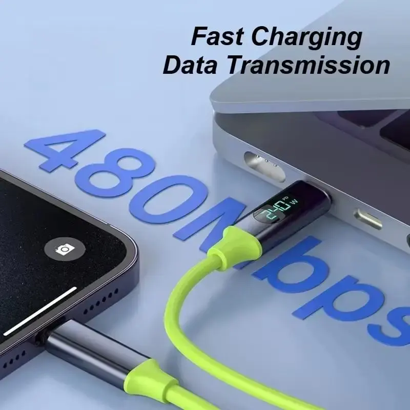 Miniatura: Cable de Carga Rápida Inteligente con Pantalla Digital HD de hasta 240W