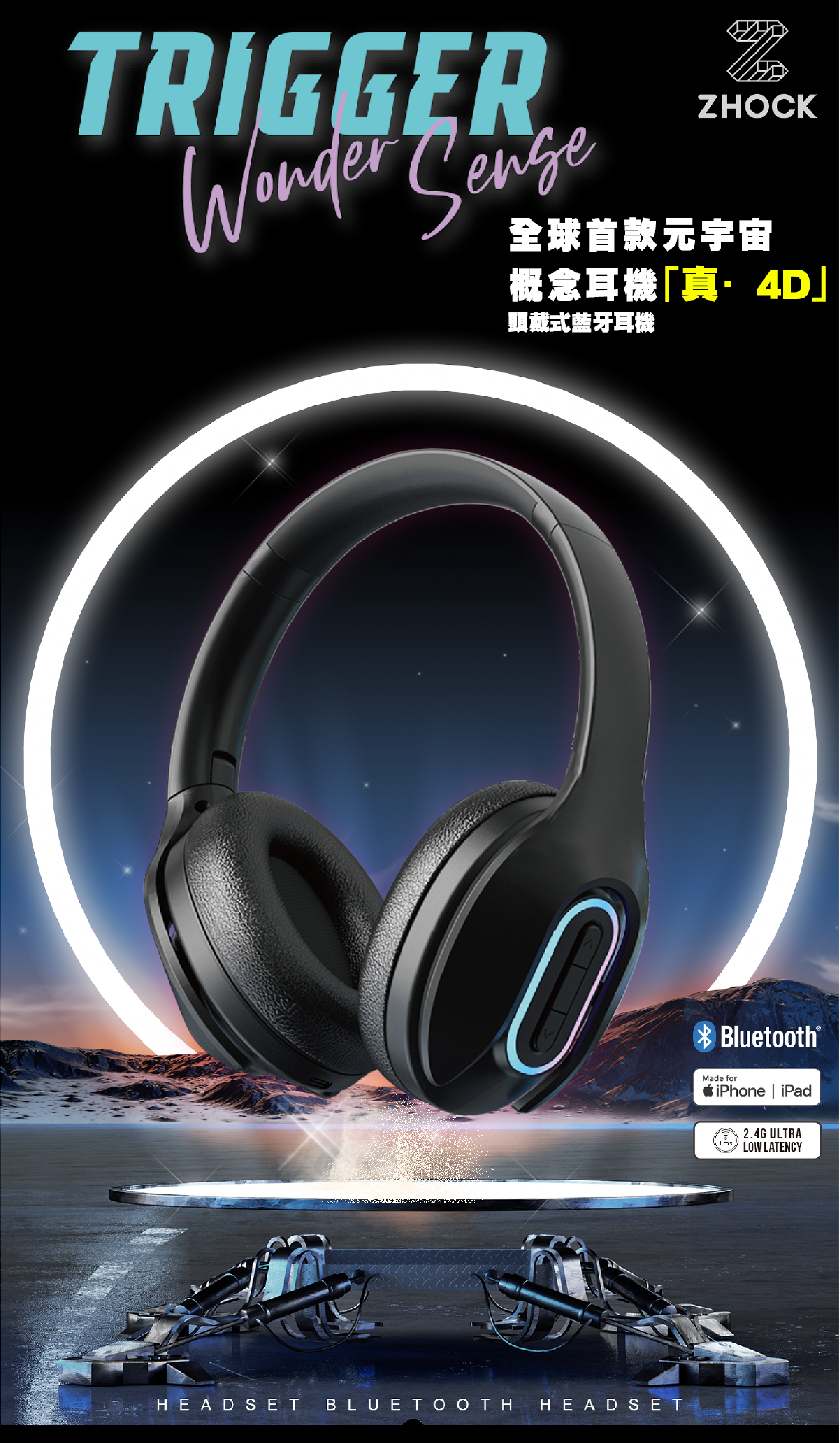 Zhock Trigger Real 4D Headphone