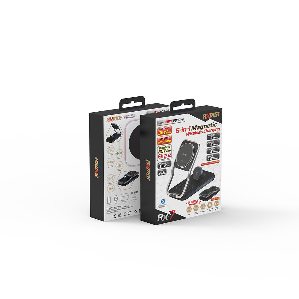 Thumbnail: AXMG-CT RX-7 Magnetic 5-in-1 Foldable Qi2.2" Wireless Charging Stand