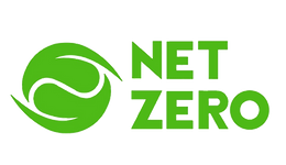 Logo for Net Zero 2 leaves which make up a tennis ball