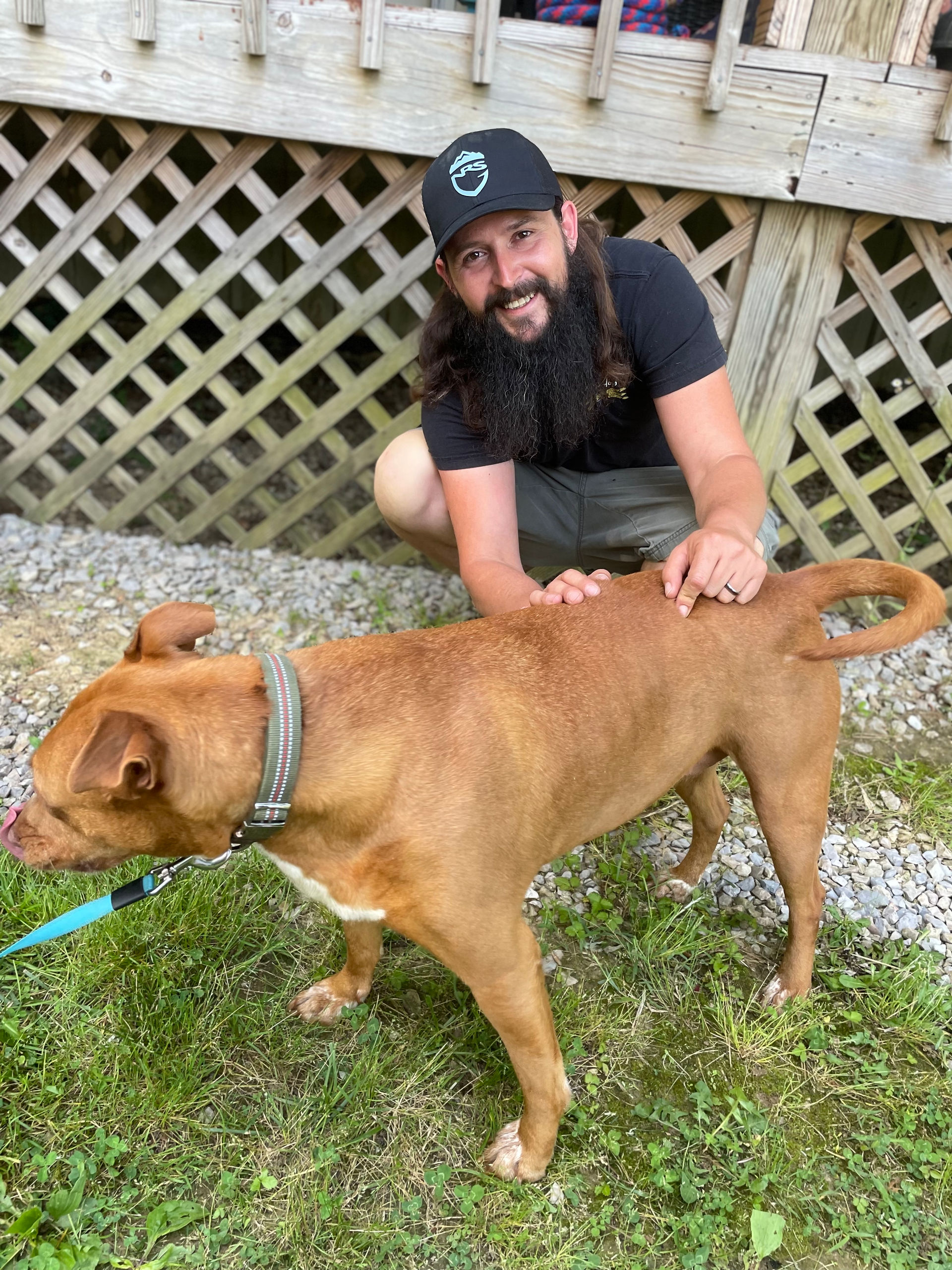Jimmy Johnson with Nala