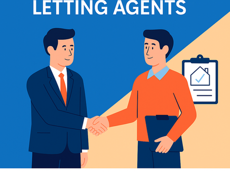 Two men shaking hands with text saying Why Independent Clerks Are Essential for Letting Agents