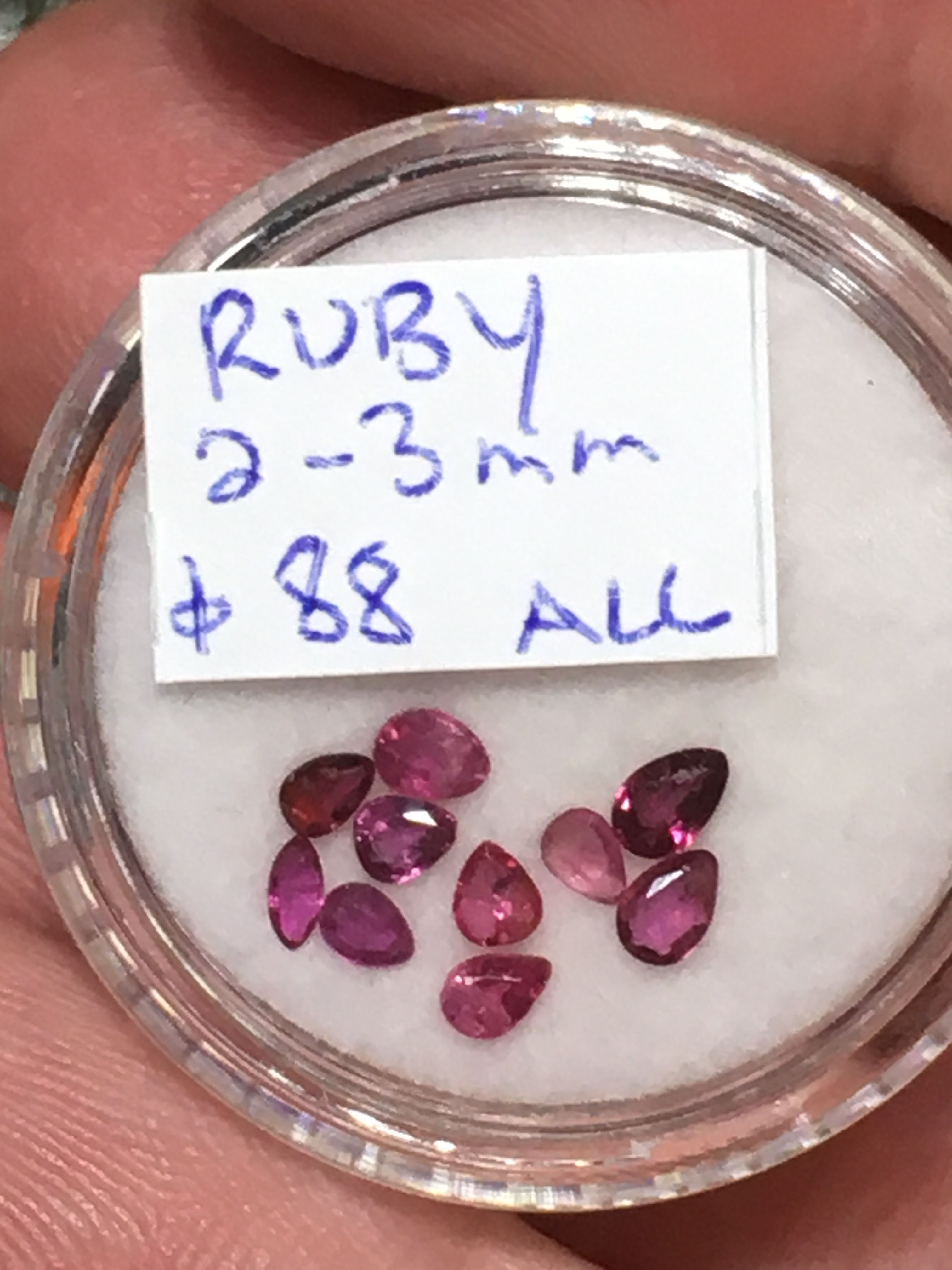 Ruby l some are opaque not all , medium quality l All 