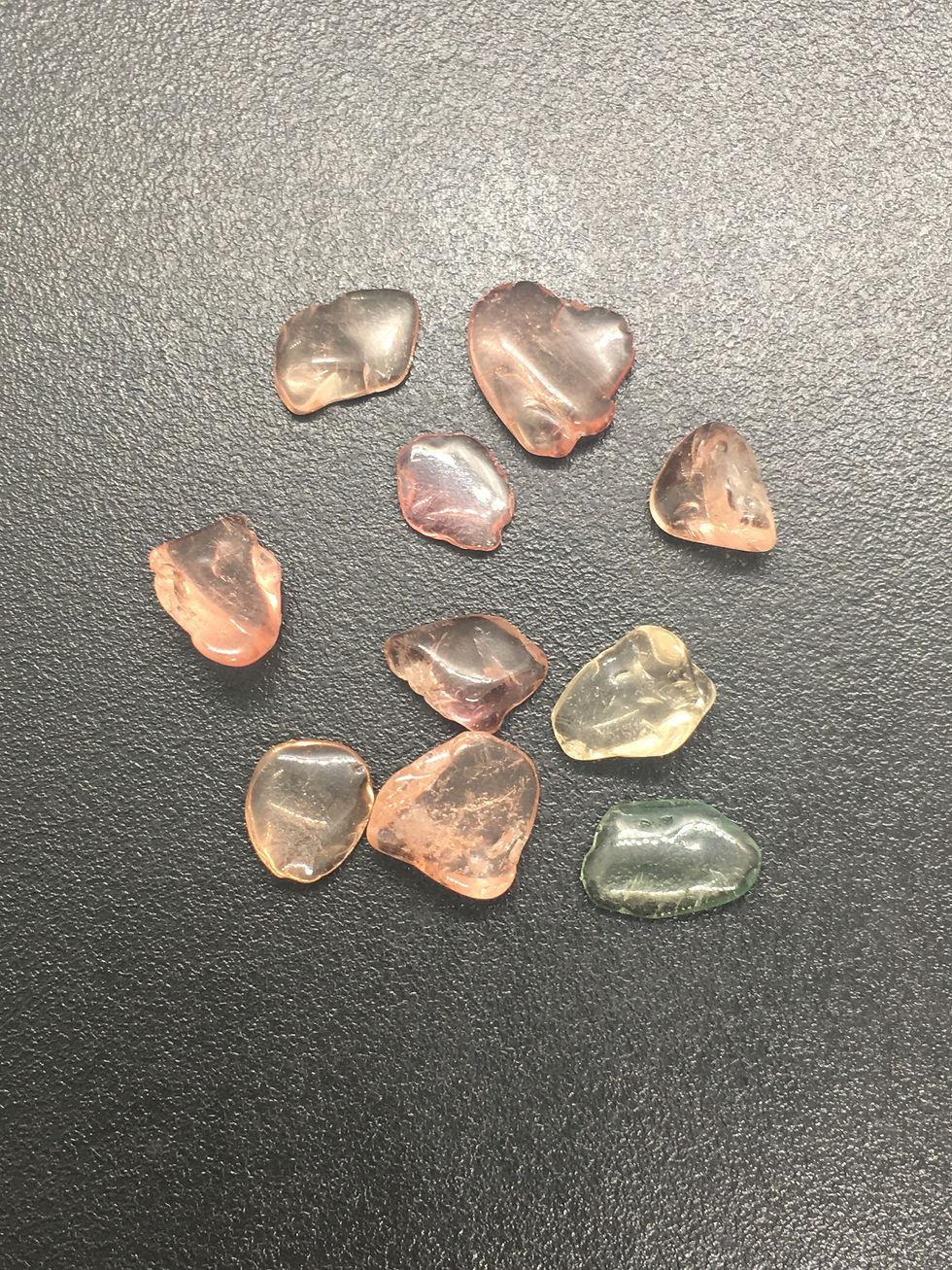 Rough / Polished Tourmaline | Mixed Shapes | Ten Pieces of 10 mm