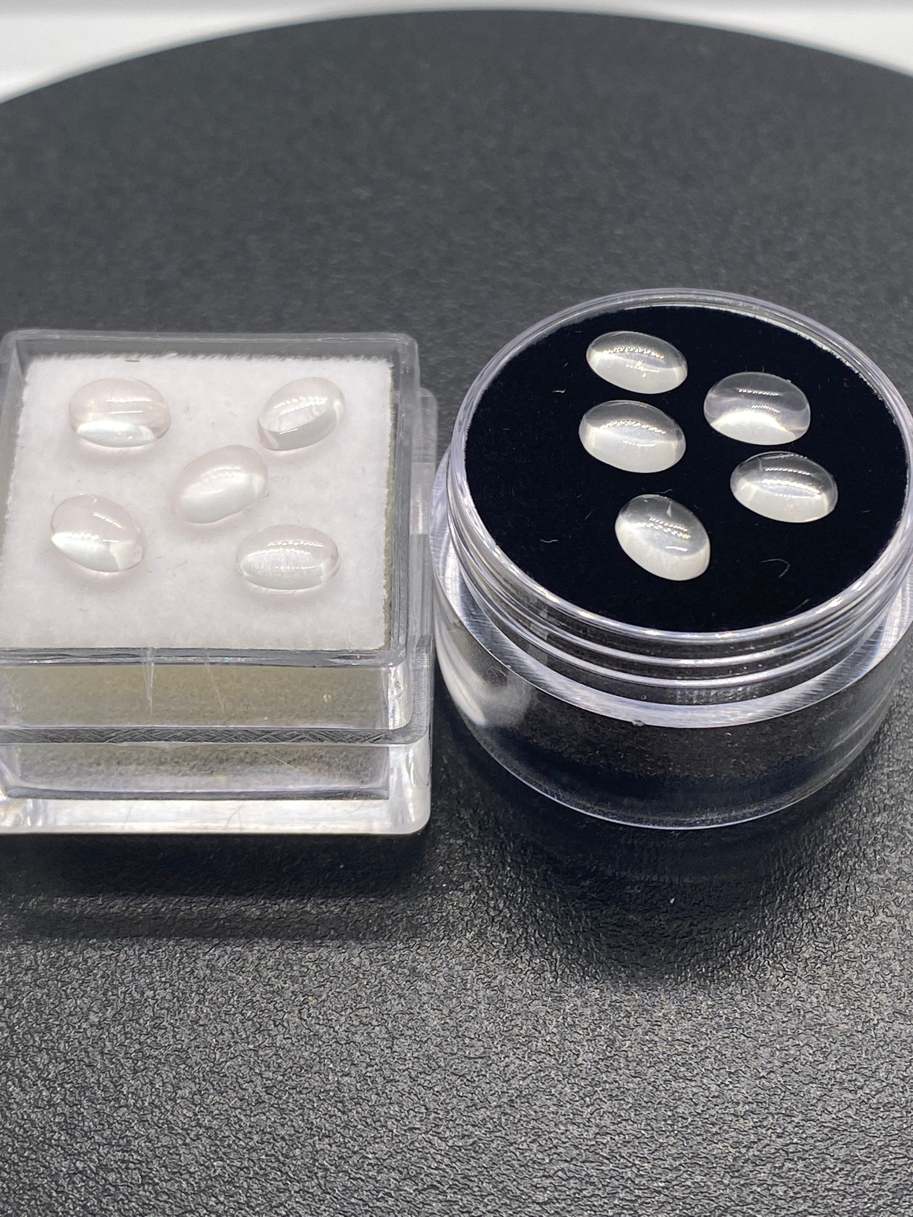 Very Light Pink Rose Quartz | Oval | One piece of 6 x 4 mm