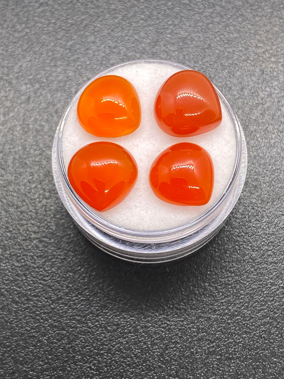 Red Onyx | Fat Little Pears | Four Pieces of 10 mm