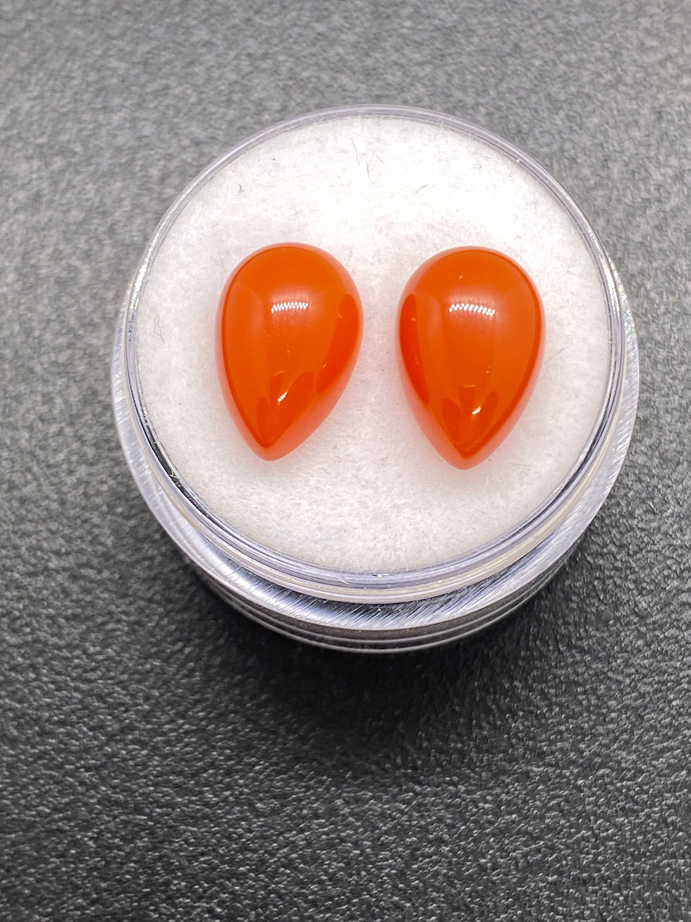 Red Onyx | Pear Pair | 12 x 8 mm