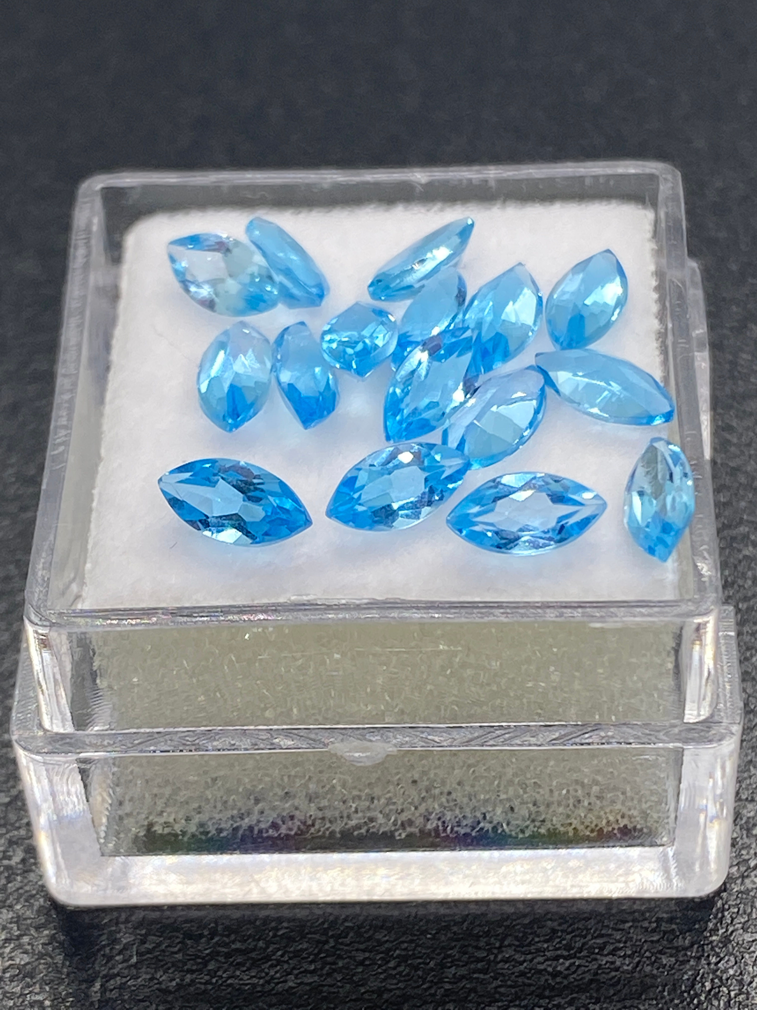 Swiss Blue Topaz | Marquise | Five pieces of 6 x 3 mm