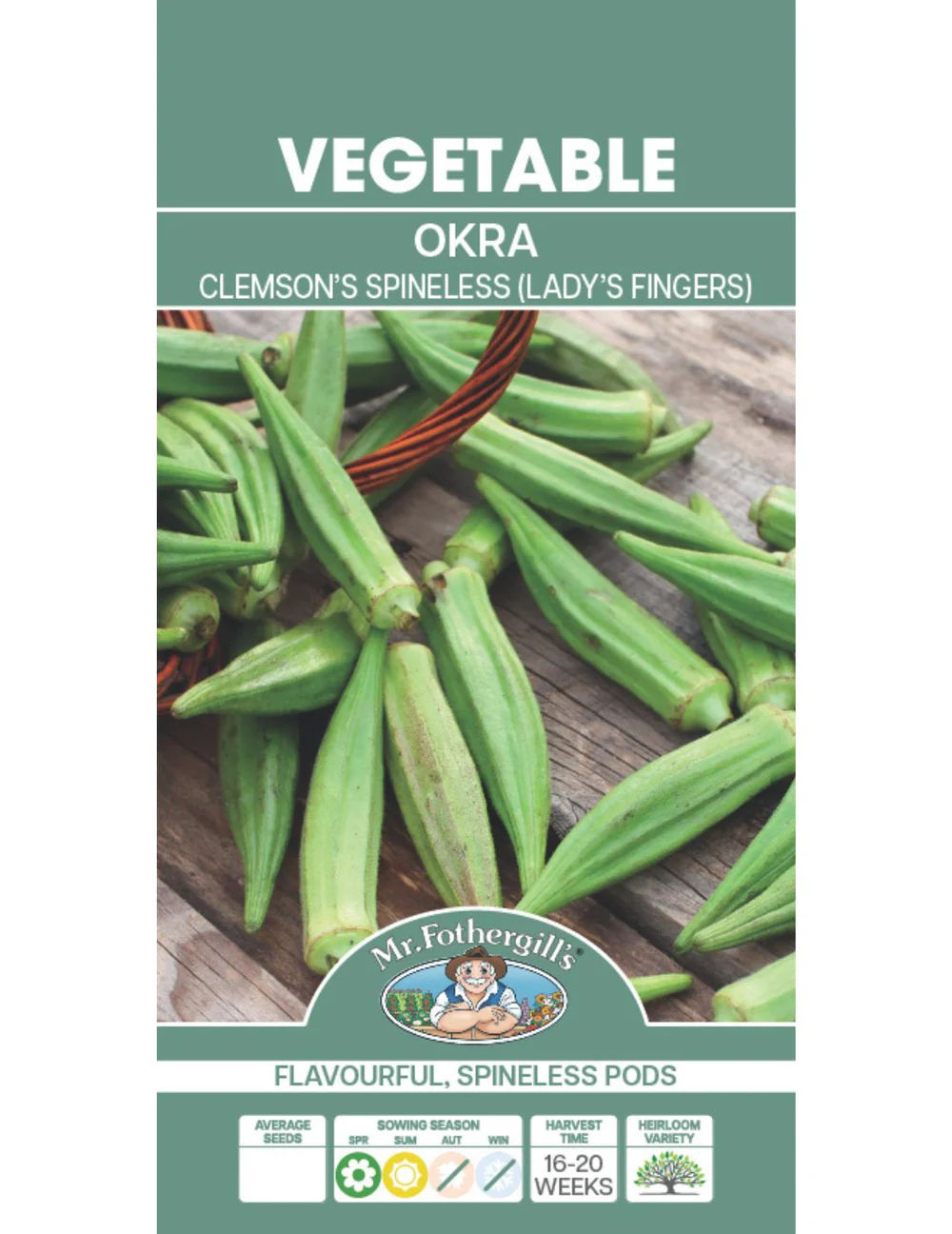Okra - clemsons spineless (ladys fingers)