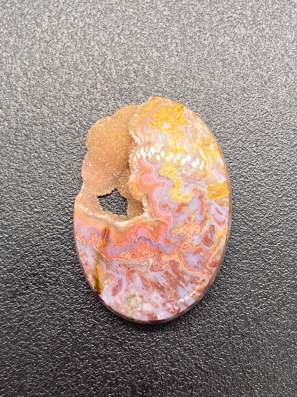 Lace Agate with Druzy | Custom l 30 mm