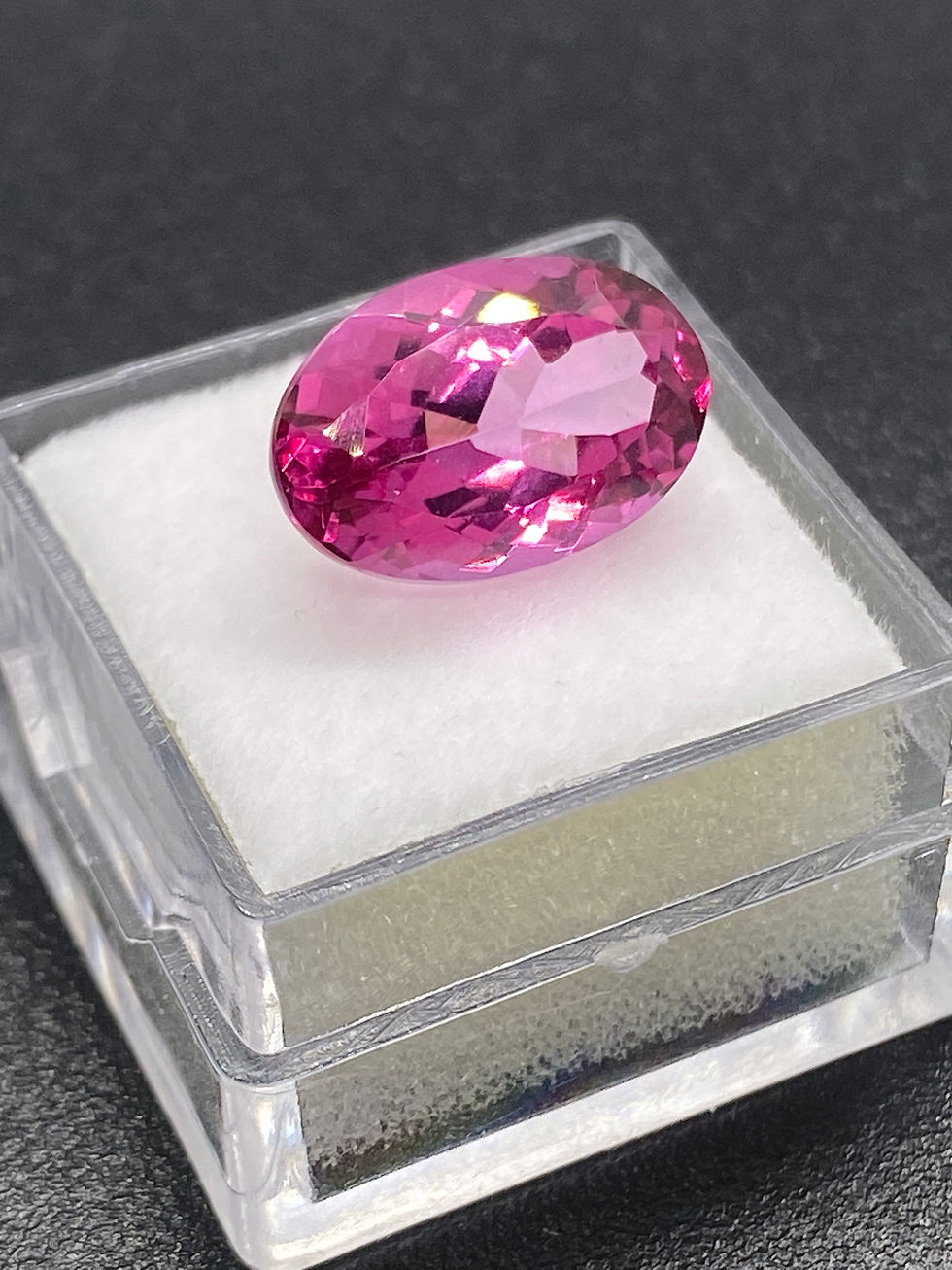 Miniatura: Pink Topaz | Oval | 15 x 10 mm