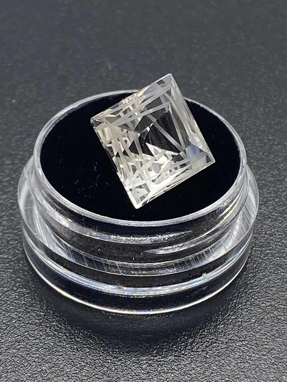 Miniatura: Custom Cut White Topaz | Square | 12 mm