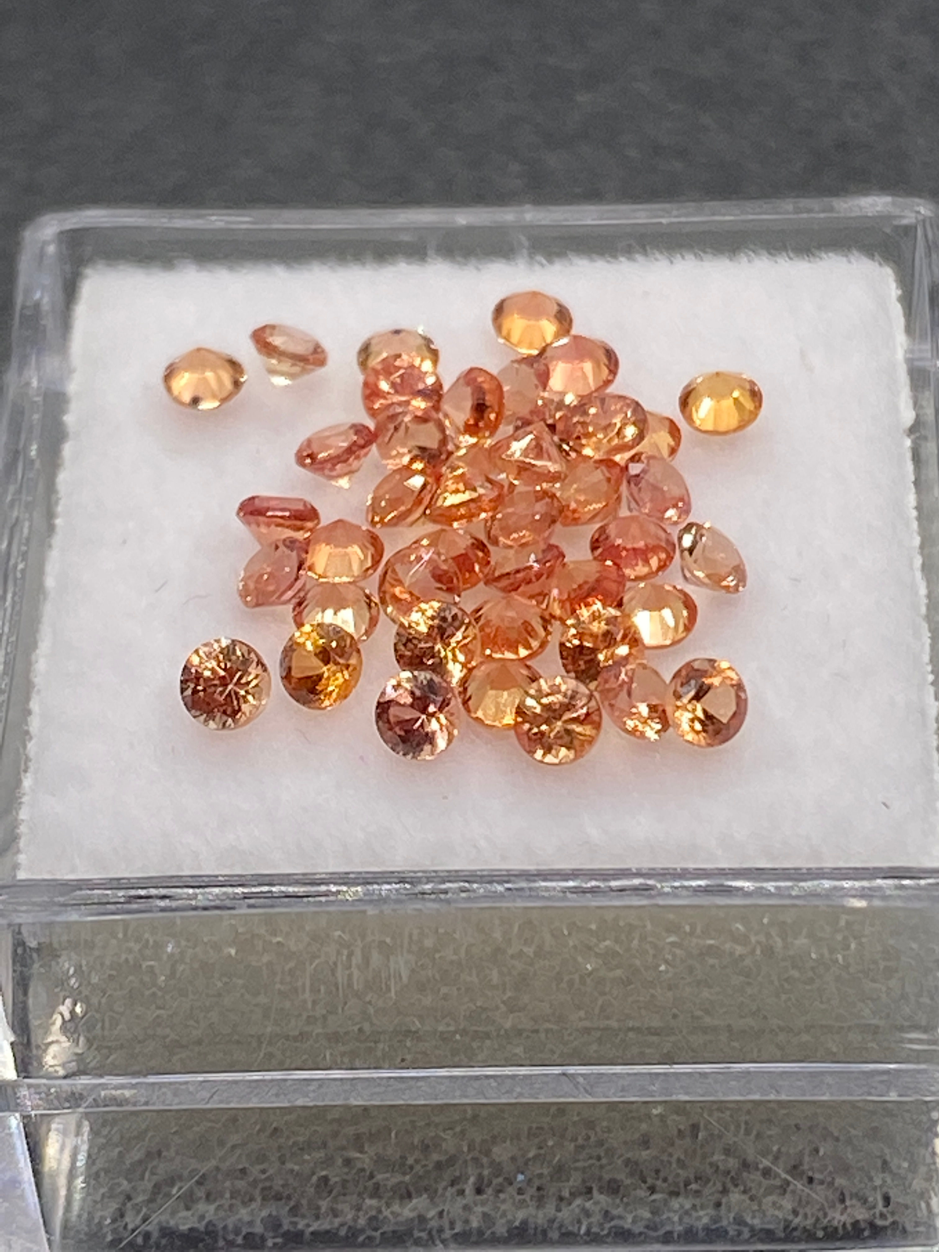 Golden Orange Sapphire | Round | One piece of 2.2 mm