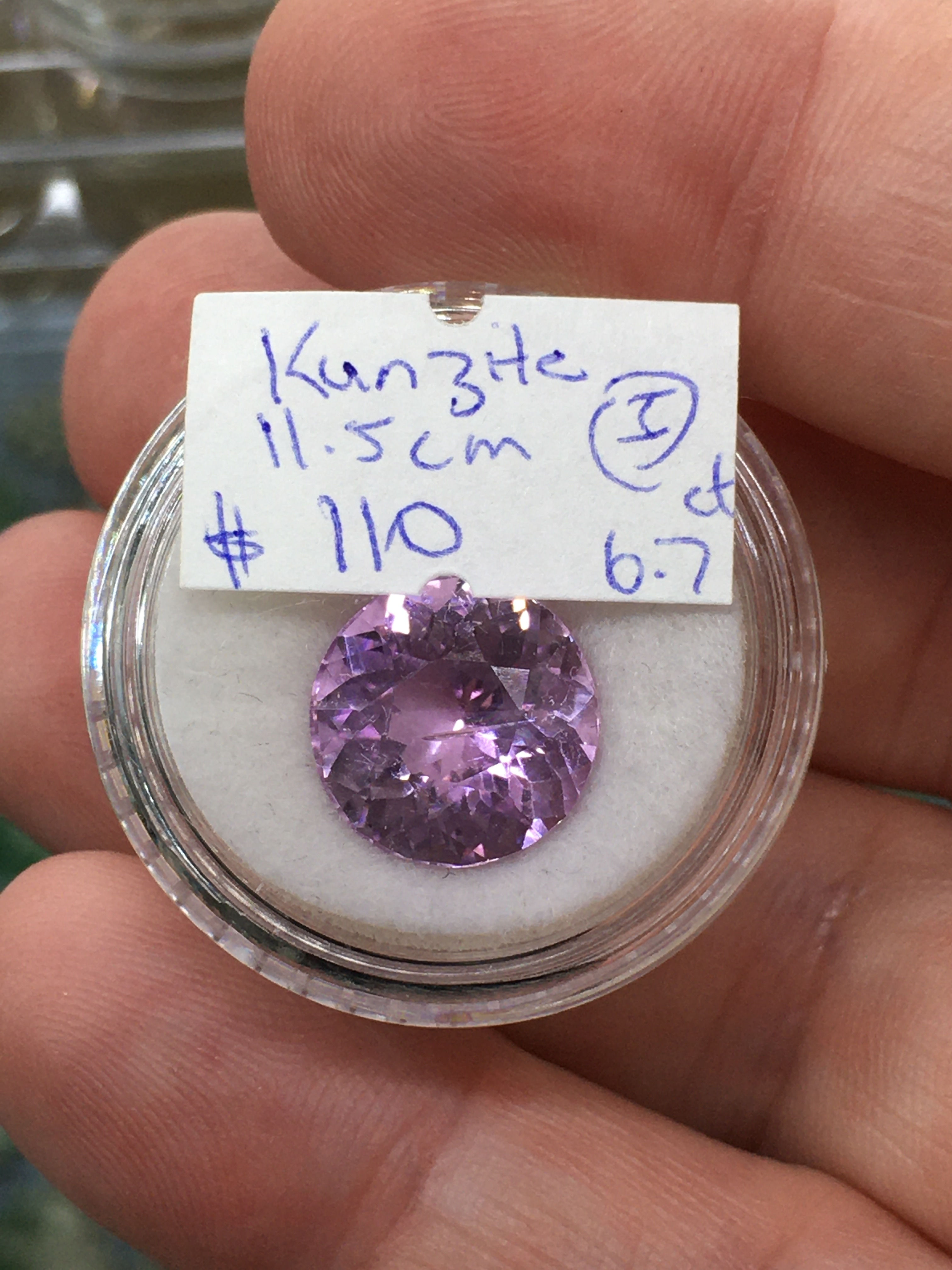 Kunzite l 11.5 cm l 6.7 ct has a visible inclusion hence the price 
