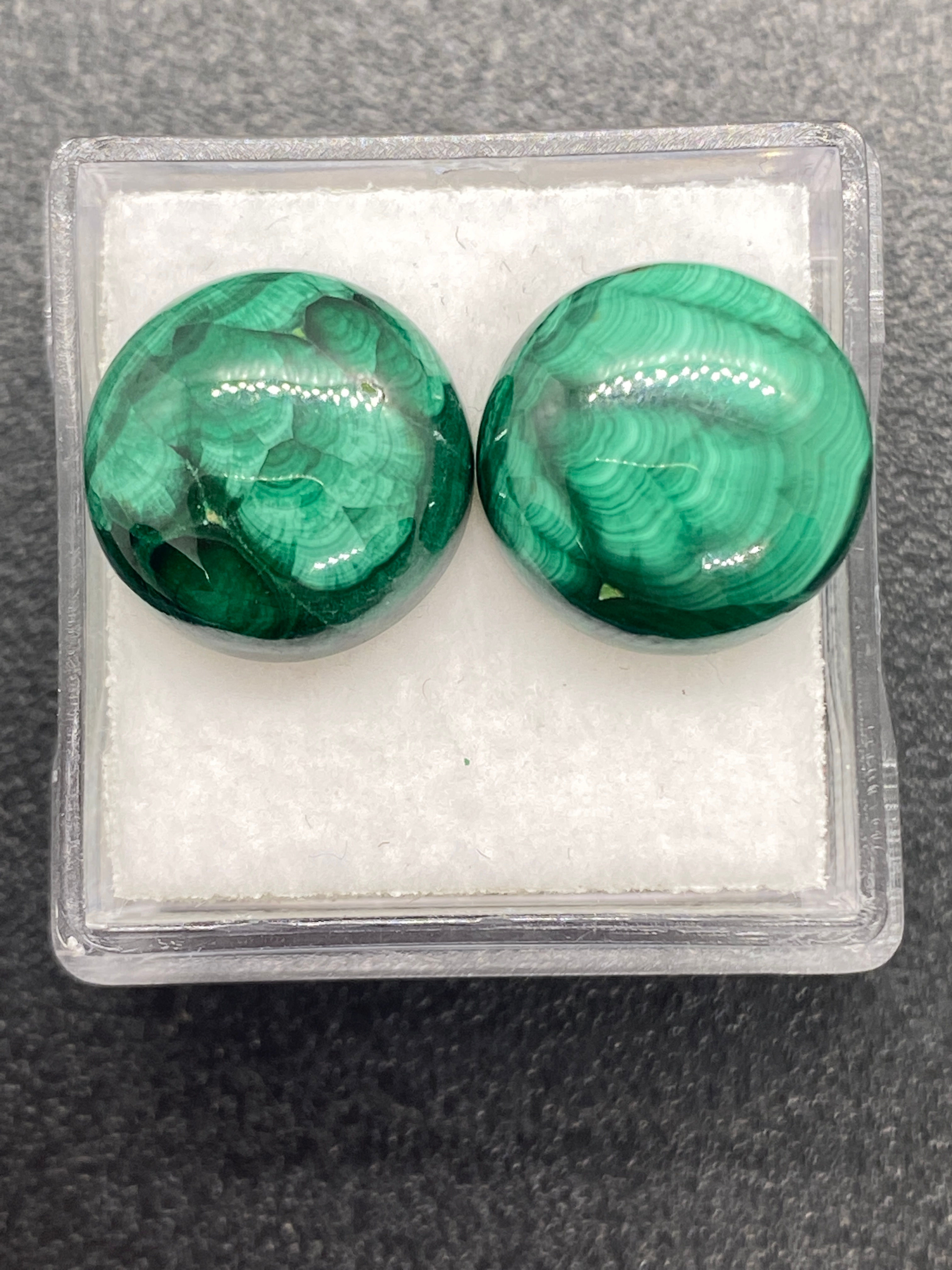Malachite | Round Pair | 12 mm