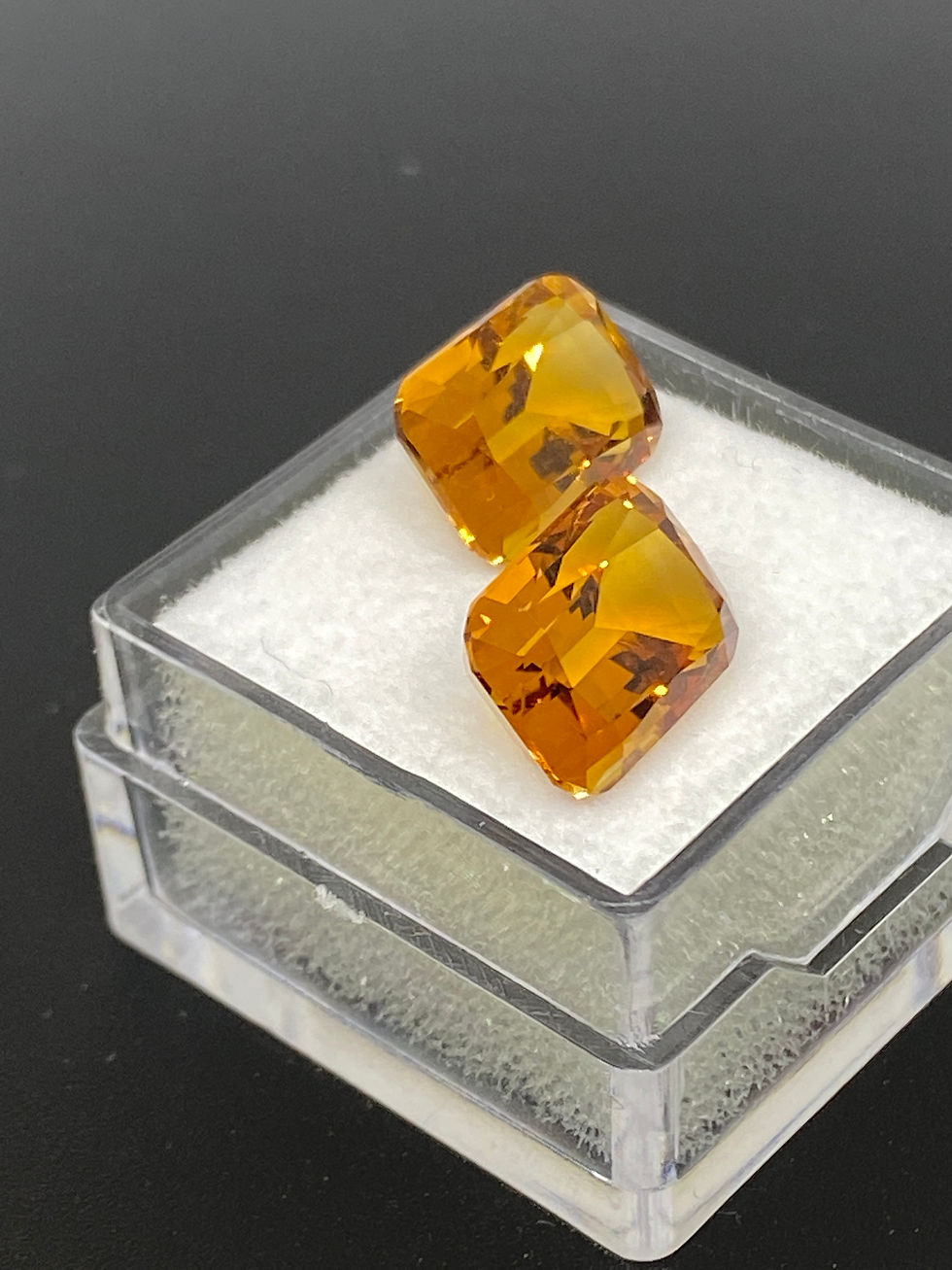 Küçük resim: Citrine | Rectangle Pair | 11 x 8 mm