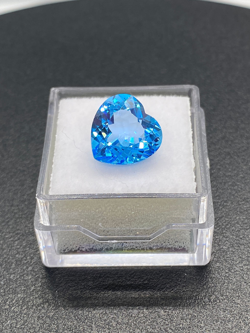 Swiss Blue Topaz | Heart | 11 mm