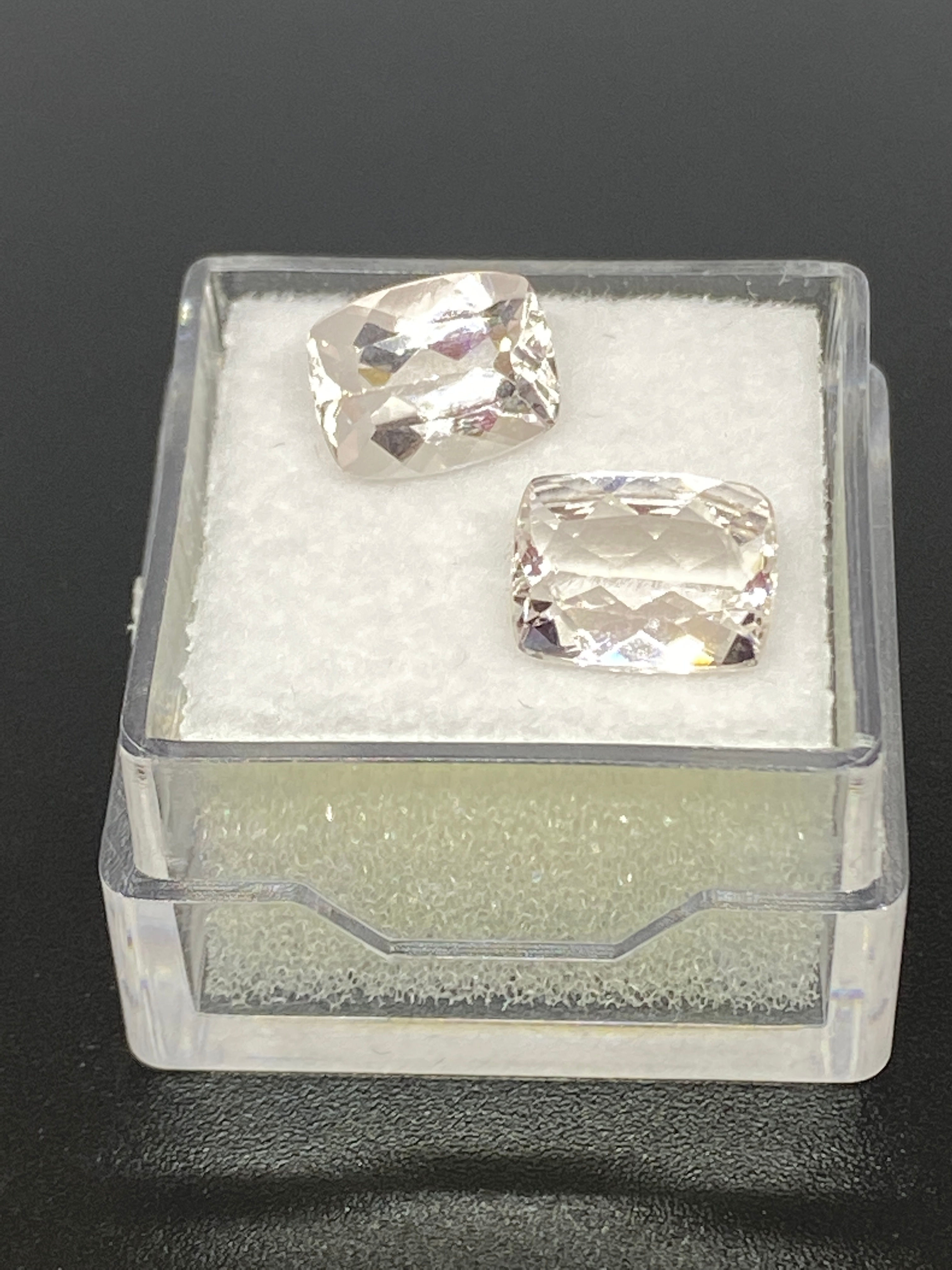 Morganite | Cushion Pair | 9 x 6.8 mm